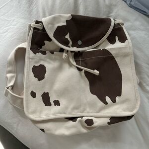 Baggu Cow Print Canvas Backpack